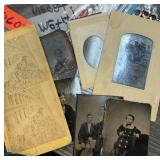 LOT OF ANTIQUE TIN TYPE PHOTOS