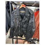 LEATHER MOTORCYCLE JACKET SZ 40