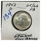 1952-D ROOSEVELT SILVER DIME HIGH GRADE