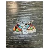 JULIUS BURBANK STERLING SILVER EARRINGS