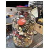 9 LBS OF MIXED JEWELRY IN JAR