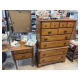 SUMTER UPRIGHT CHEST OF DRAWERS & SIDE TABLE