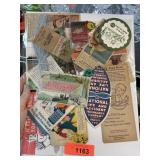 LARGE LOT OF MIXED VINTAGE EPHEMERA ADVERTISING