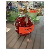 VINTAGE JOE ST CLAIR ART GLASS PAPERWEIGHT