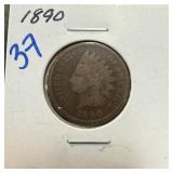 1890 INDIAN HEAD PENNY CENT
