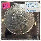 1923-D PEACE SILVER DOLLAR HIGH GRADE SCARCE