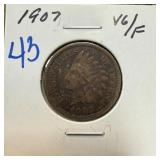 1907 INDIAN HEAD PENNY CENT