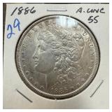 1886 MORGAN SILVER DOLLAR HIGH GRDE