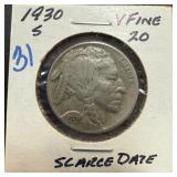 1930-S BUFFALO NICKEL SCARCE DATE