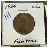 1909 WHEAT PENNY CENT