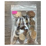 BAG OF MIXED WHEAT PENNIES CENTS BUFFALO NICKEL+