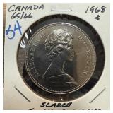1968 CANADA HALF DOLLAR SC SMALL ISLAND VAR