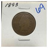 1893 INDIAN HEAD PENNY CENT