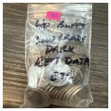 QTY 40 MIXED GRADE BUFFALO NICKELS