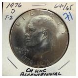 1976-D T2 IKE DOLLAR UNC BICENTENNIAL DOLLAR
