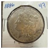 1886 MORGAN SILVER DOLLAR