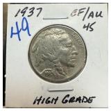 1937 BUFFALO NICKEL HIGH GRADE