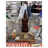 LOT OF MIXED DECOR BOTTLES / CLOWN FIGURINE