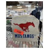 SMU MUSTANGS STONE FOR GARDEN / SHELF