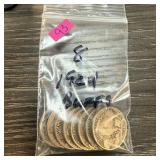 QTY 8 1924 BUFFALO NICKELS