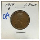 1919-S WHEAT PENNY CENT