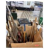 LARGE BOX OF GARDENING UTENSILS