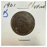 1901 INDIAN HEAD PENNY CENT