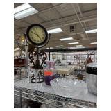 MIXED DECOR CLOCK / VASE / HEAVY GLASS BOWL