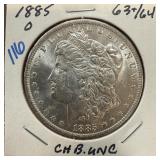 1885-O MORGAN SILVER DOLLAR HIGH GRADE