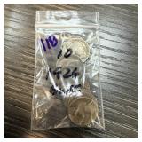 QTY 10 1926 BUFFALO NICKELS