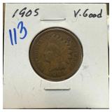 1905 INDIAN HEAD PENNY CENT