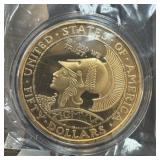 $50 GOLD PLATED COMMEMORATIVE PROOF