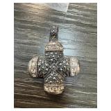 STERLING SILVER MARCASITE CROSS