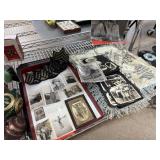 LOT OF MIXED VINTAGE WWII ERA PICTURES / PILLOW CS