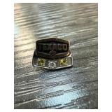 10K GOLD PIN DIAMOND & GEMSTONE 2.3G