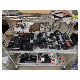 CONTENTS OF SHELF LARGE LOT OF RADIOS HAND HELDS