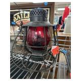 ANTIQUE RAILROAD LANTERN TURNED LAMP