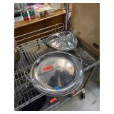 2PC MID CENTURY TRAY PLATTERS