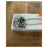 ABALONE SHELL HEART PENDANT NECKLACE