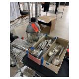 WWII ERA CANTEEN & SOME SILVERPLATE FLATWARE
