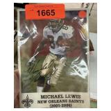 AUTOGRAPHED MICHAEL LEWIS FOOTBALL PHOTO