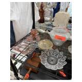 LOT OF MIXED GLASSWARE CANDLE HOLDER +