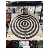 LARGE WOOD DOUBLE SIDED TARGET KNIFE OR AXE
