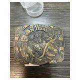 CATTLEMEN OF TEXAS VINTAGE BRASS BELT BUCKLE