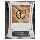 NICK RHODES SIGNED INTERFERENCE POSTER W BOOK