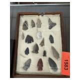 LOT OF ARROWHEADS & SHARK TOOTH
