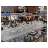 GIANT SET WESTMORELAND ENGLISH HOBNAIL CLEAR GLASS