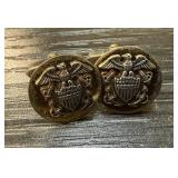 STERLING SILVER US NAVY CUFFLINKS