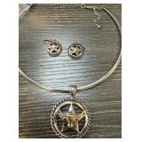 TEXAS STAR NECKLACE & EARRINGS SET