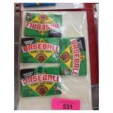 4 PACKS OF 1989 BOWMAN BASEBALL CARDS